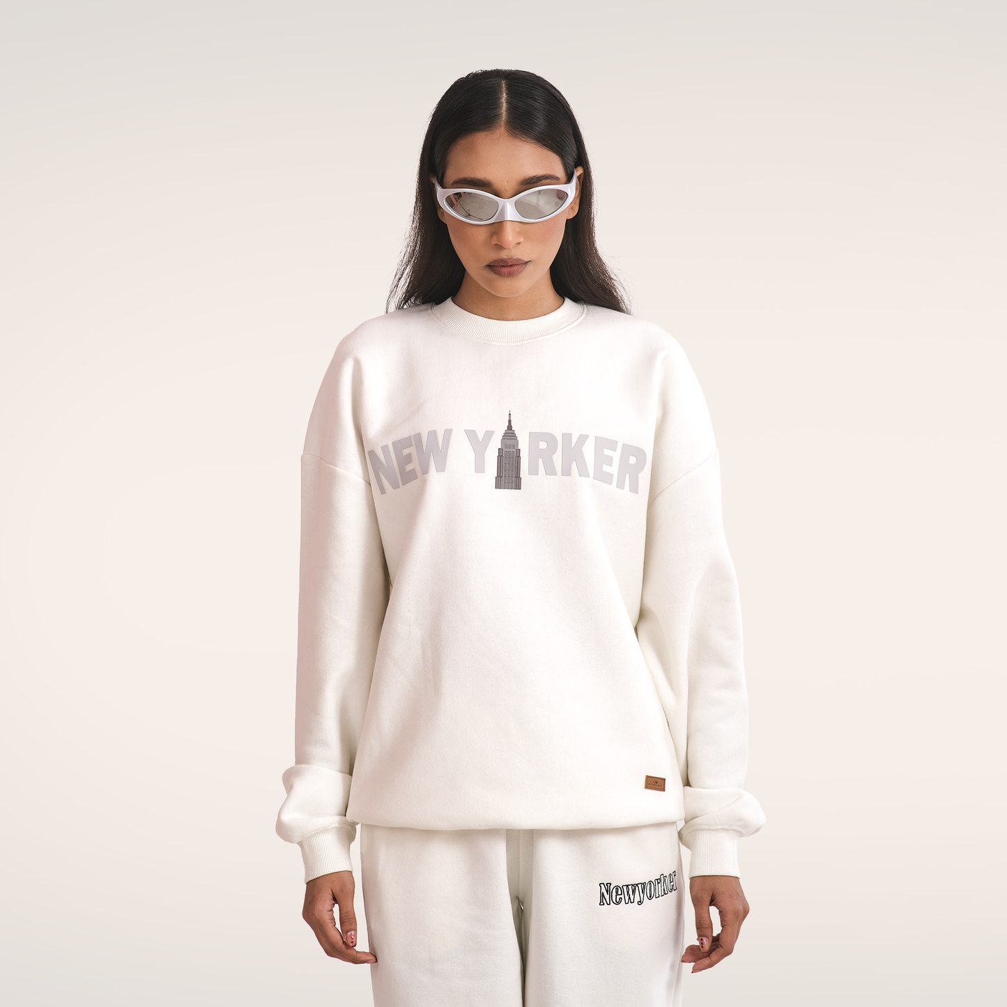 white New Yorker women's Street Art Sweatshirt 