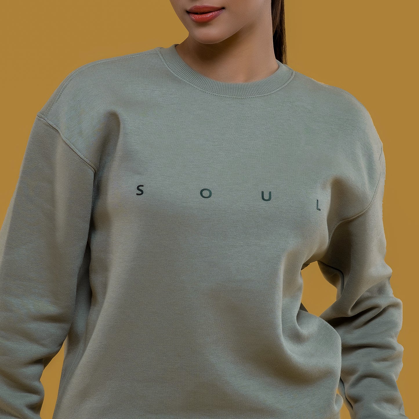 Soul Olive Green Crewneck Sweatshirt