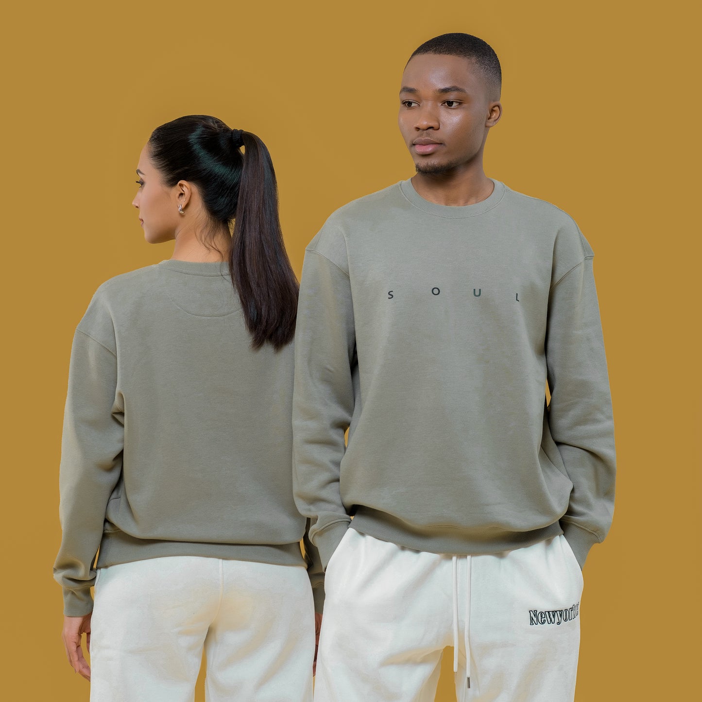 Soul Olive Green Crewneck Sweatshirt