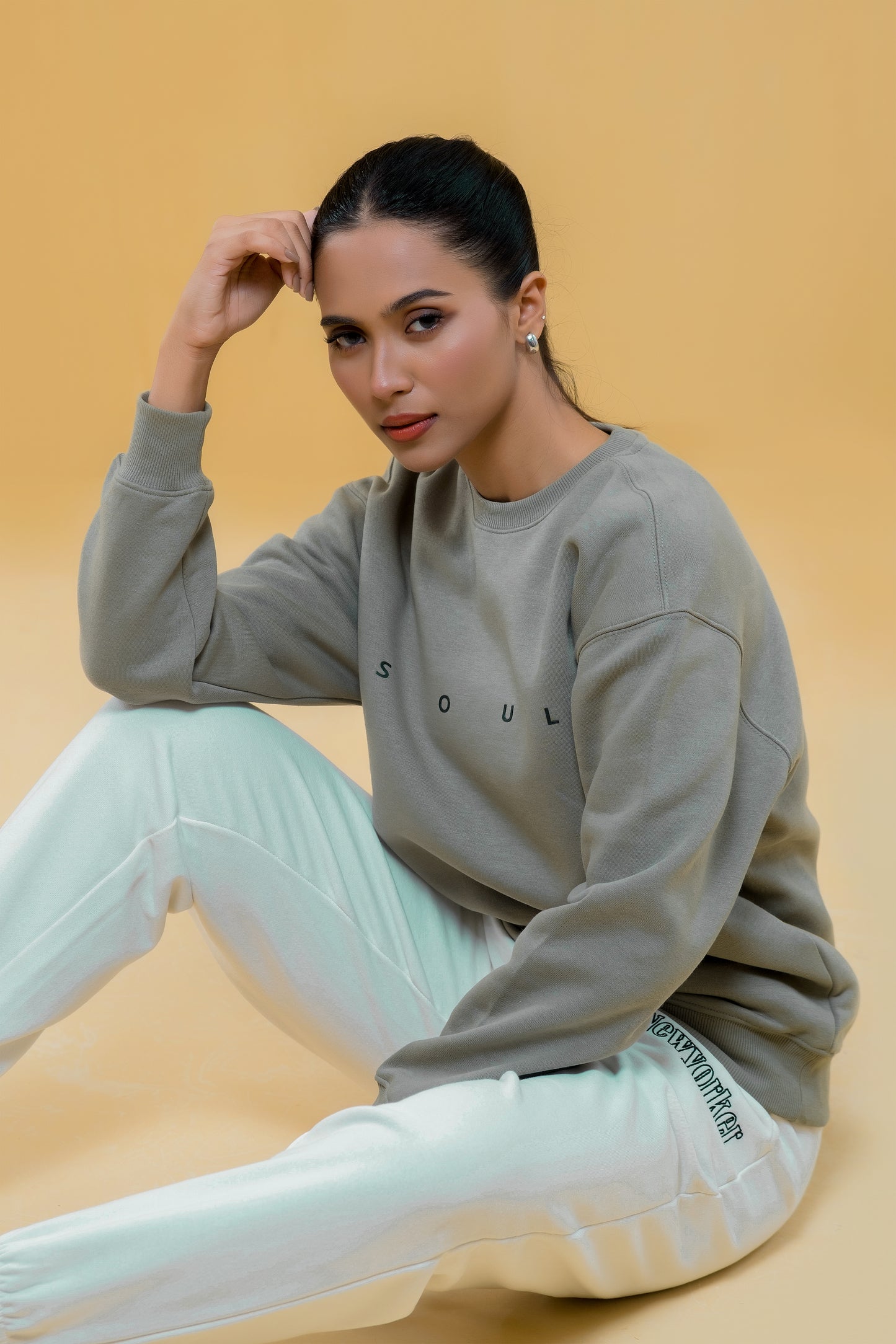 Soul Olive Green Crewneck Sweatshirt