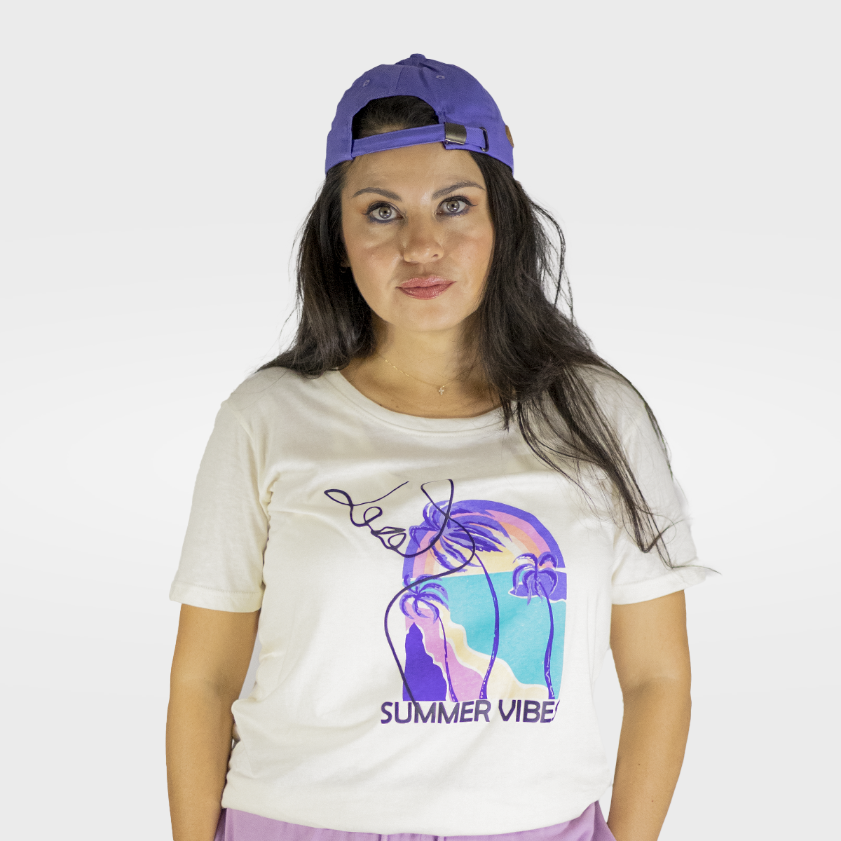 Graphic T-Shirt with SUMMER VIBES Design Perfect for Beach Days